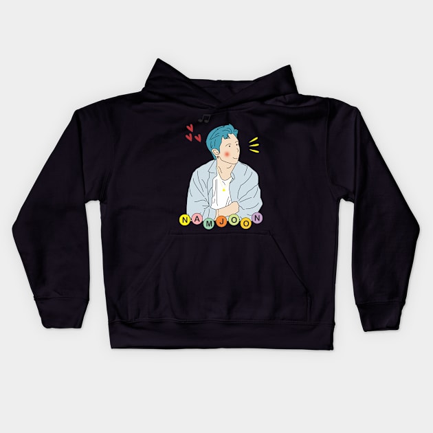 BTS RM NAMJOON Kids Hoodie by TweeBee